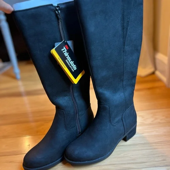 NWT Hush Puppies Black Waterproof Thinsulate Tall Women’s Boots - Picture 1 of 14